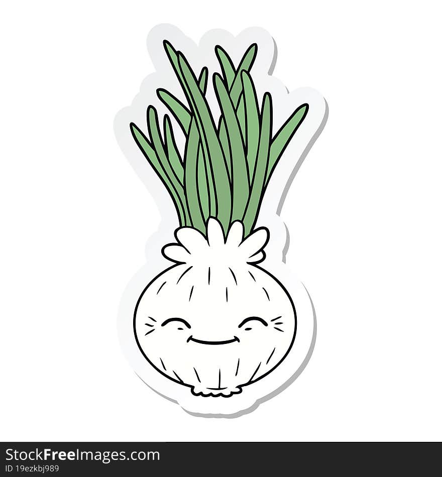 sticker of a cartoon onion