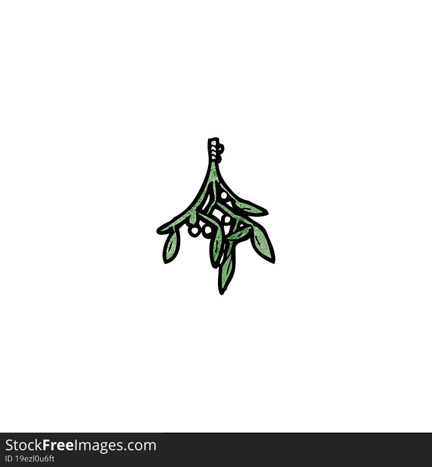 cartoon mistletoe