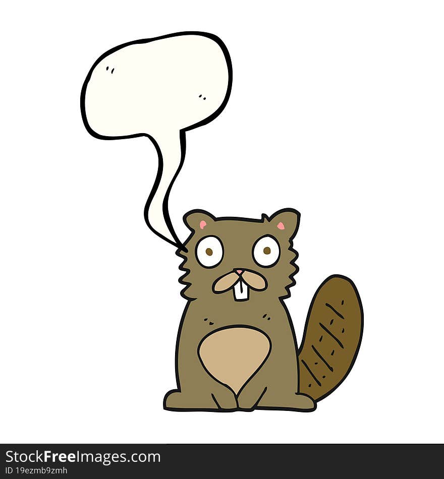 speech bubble cartoon beaver