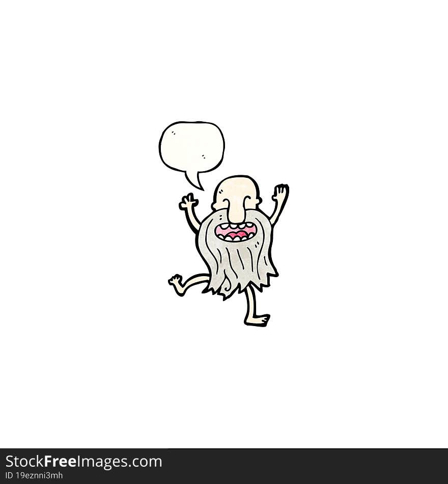 cartoon naked old man dancing