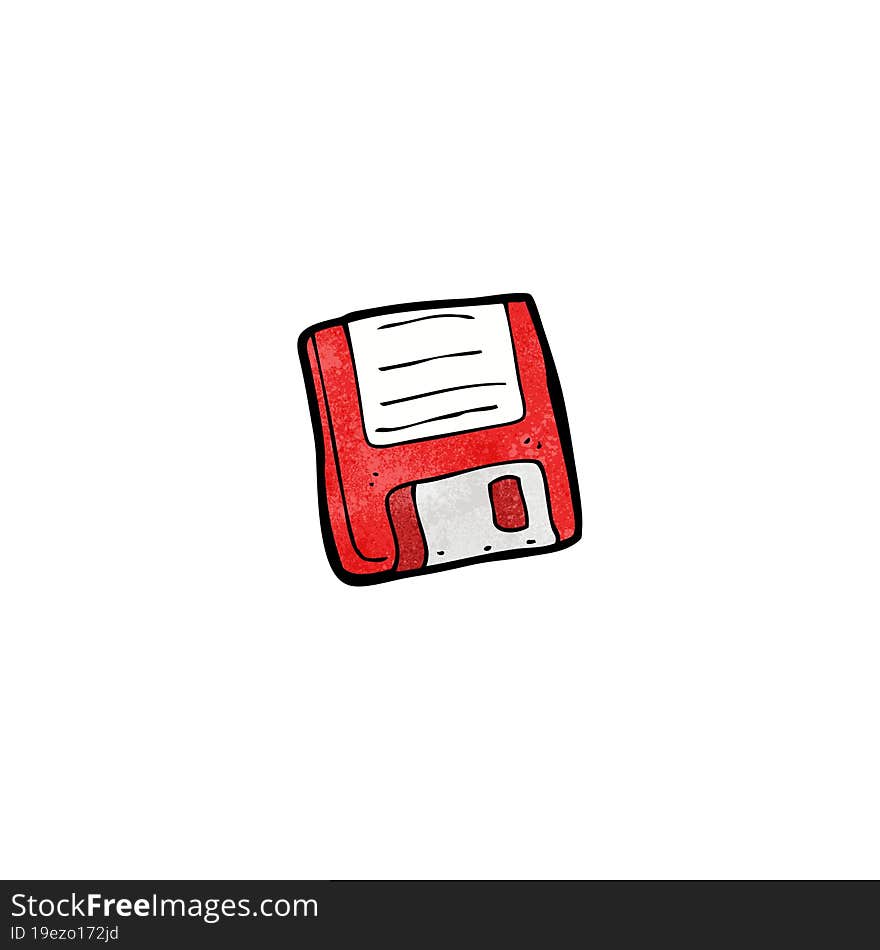 Old Computer Disk Cartoon