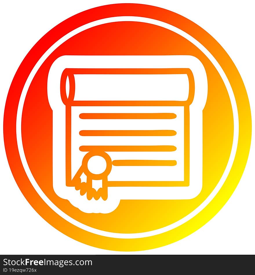 diploma certificate in hot gradient spectrum