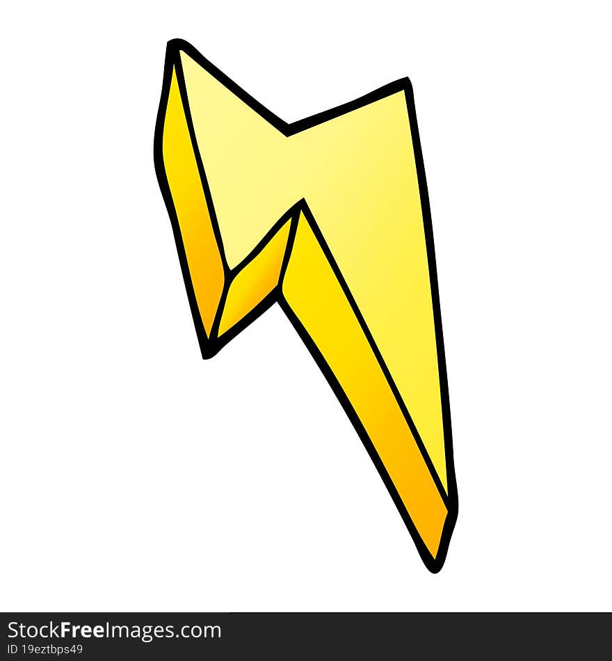 cartoon doodle decorative lightning bolt