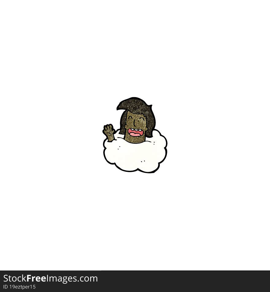 Man With Head In Clouds Cartoon