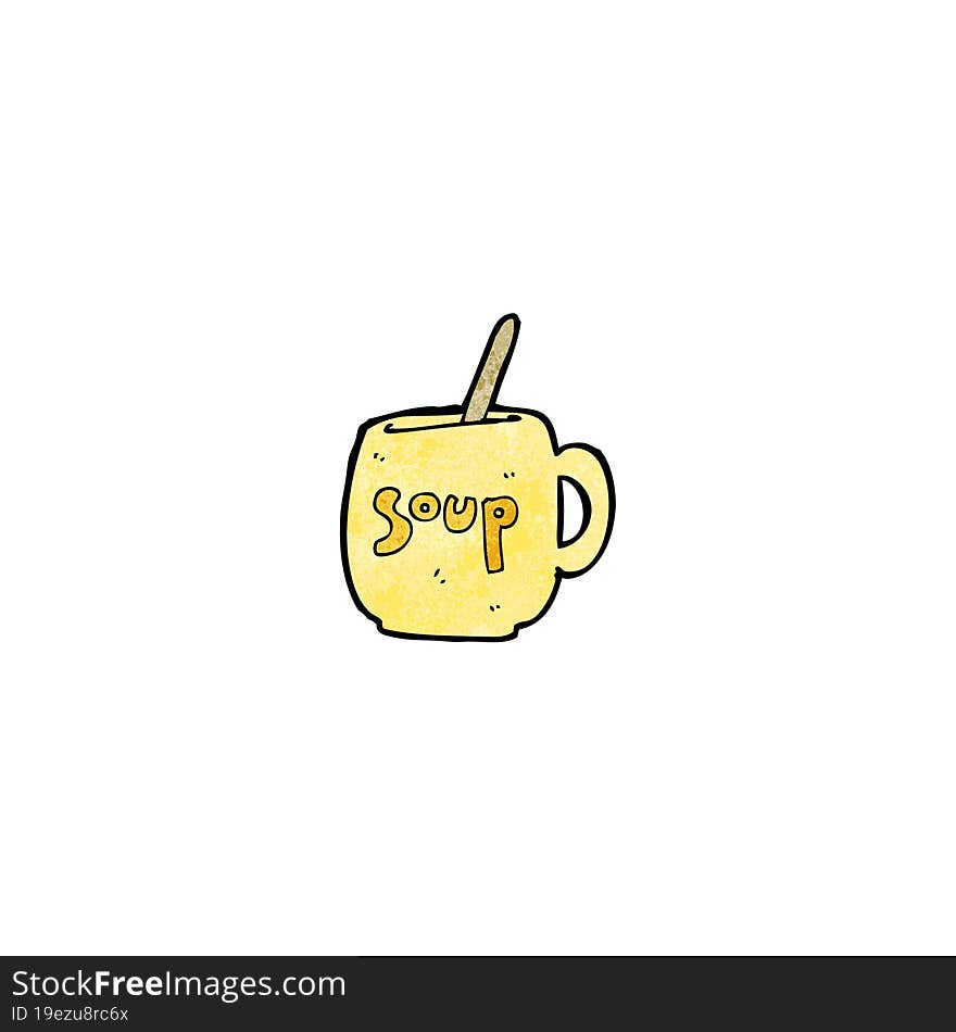 cartoon big soup mug