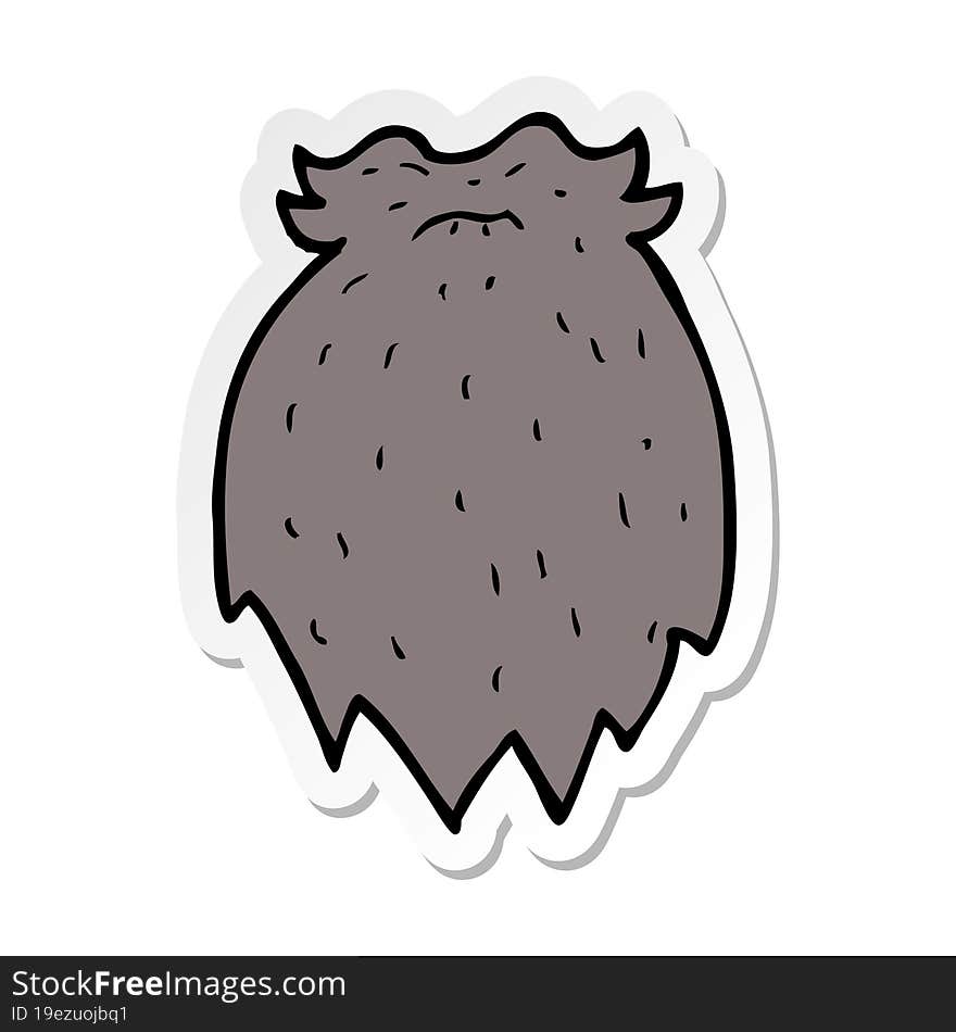 sticker of a cartoon fake beard