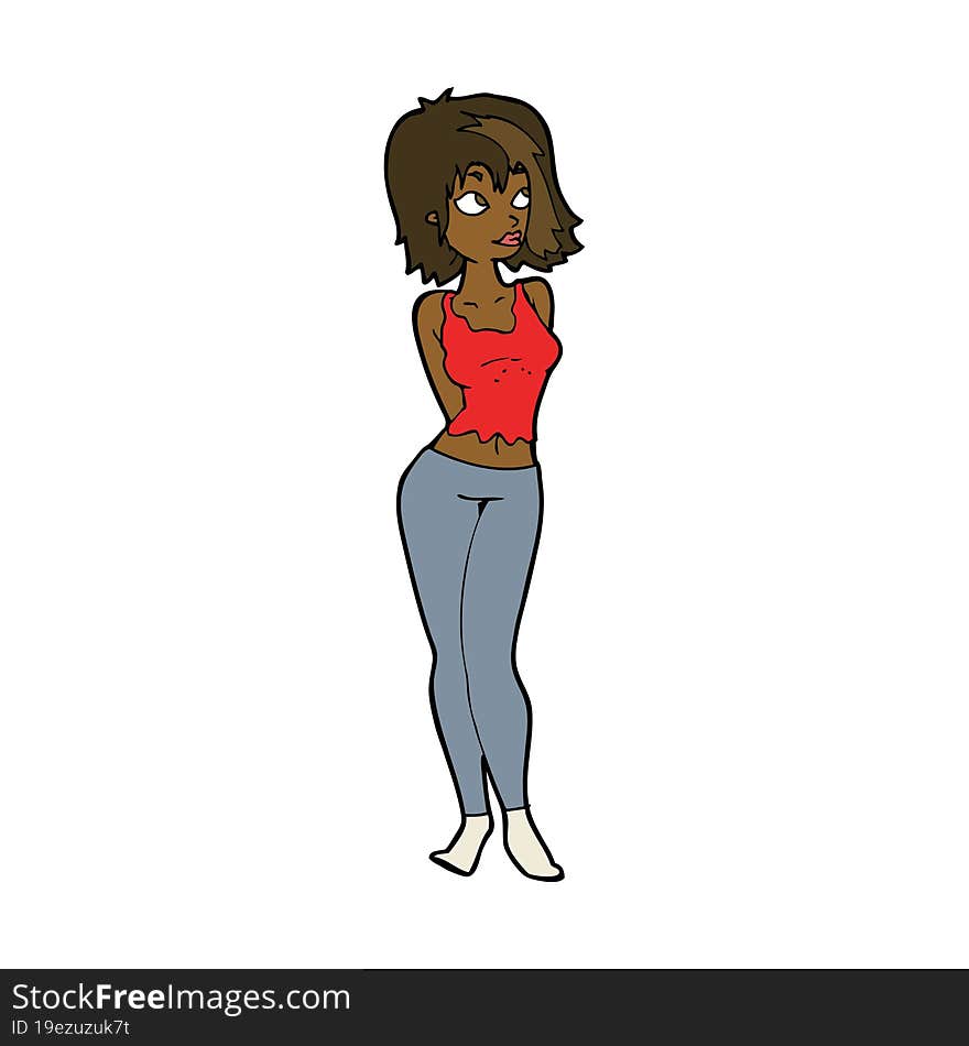 cartoon attractive girl