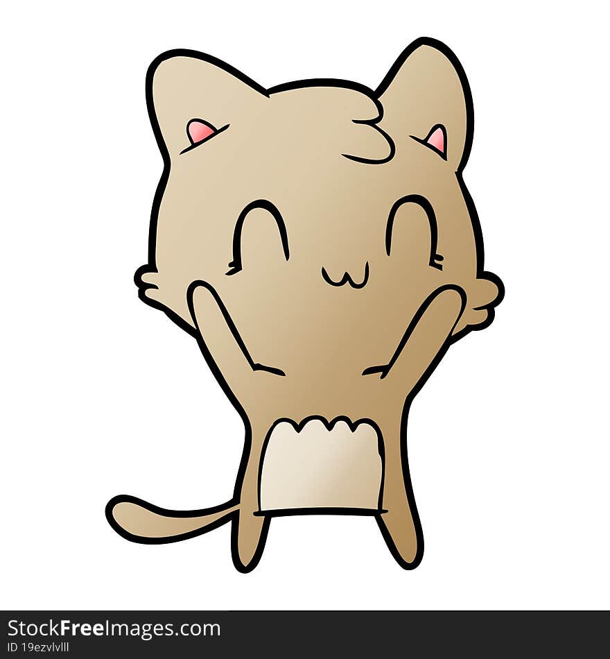 cartoon happy cat. cartoon happy cat