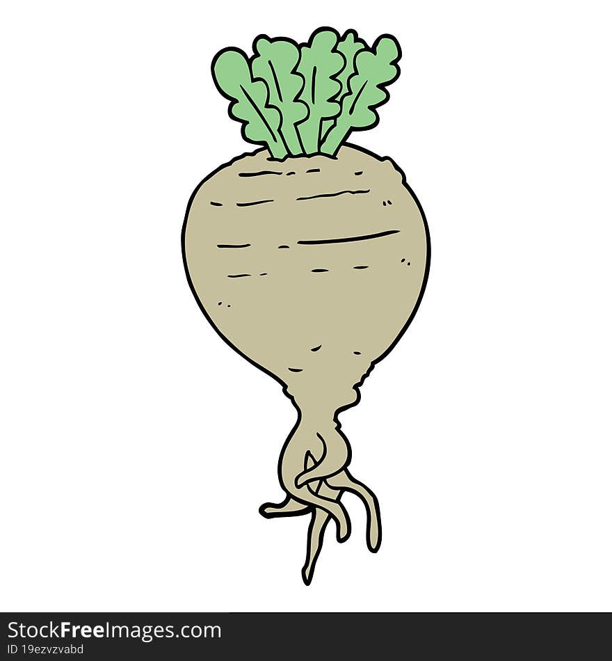 Cartoon Root Vegetable