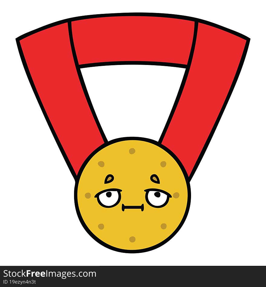 cute cartoon gold medal