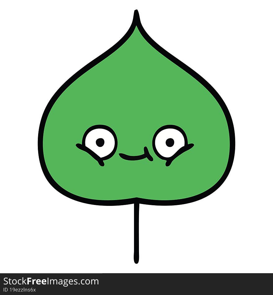 cute cartoon expressional leaf