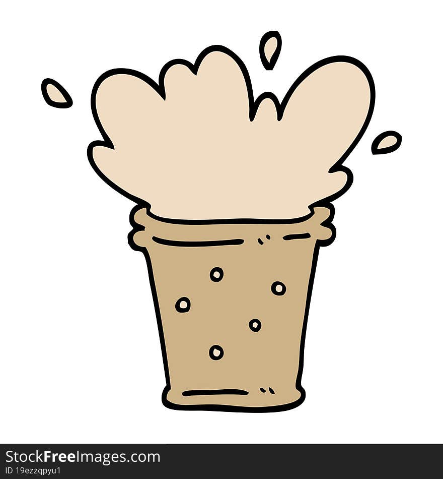 hand drawn doodle style cartoon fizzy drink