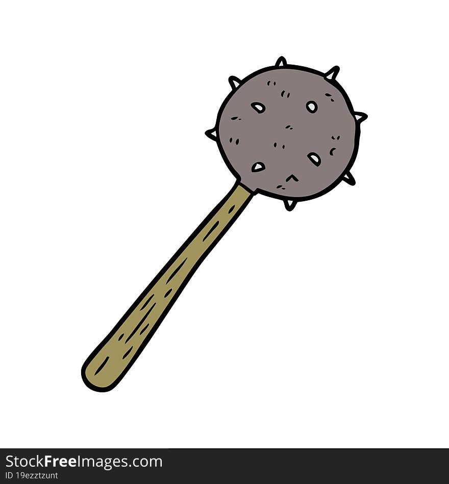 cartoon medieval mace weapon. cartoon medieval mace weapon