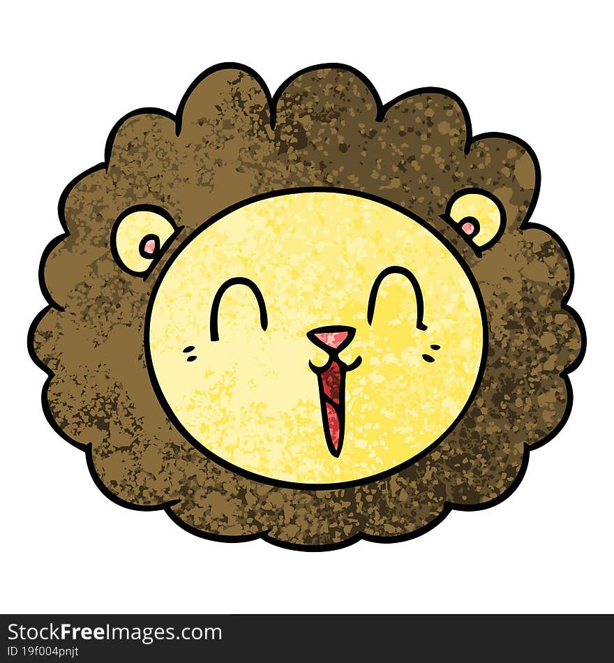 cartoon lion face. cartoon lion face