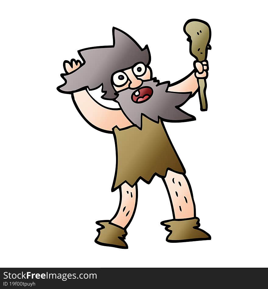 cartoon doodle crazy caveman