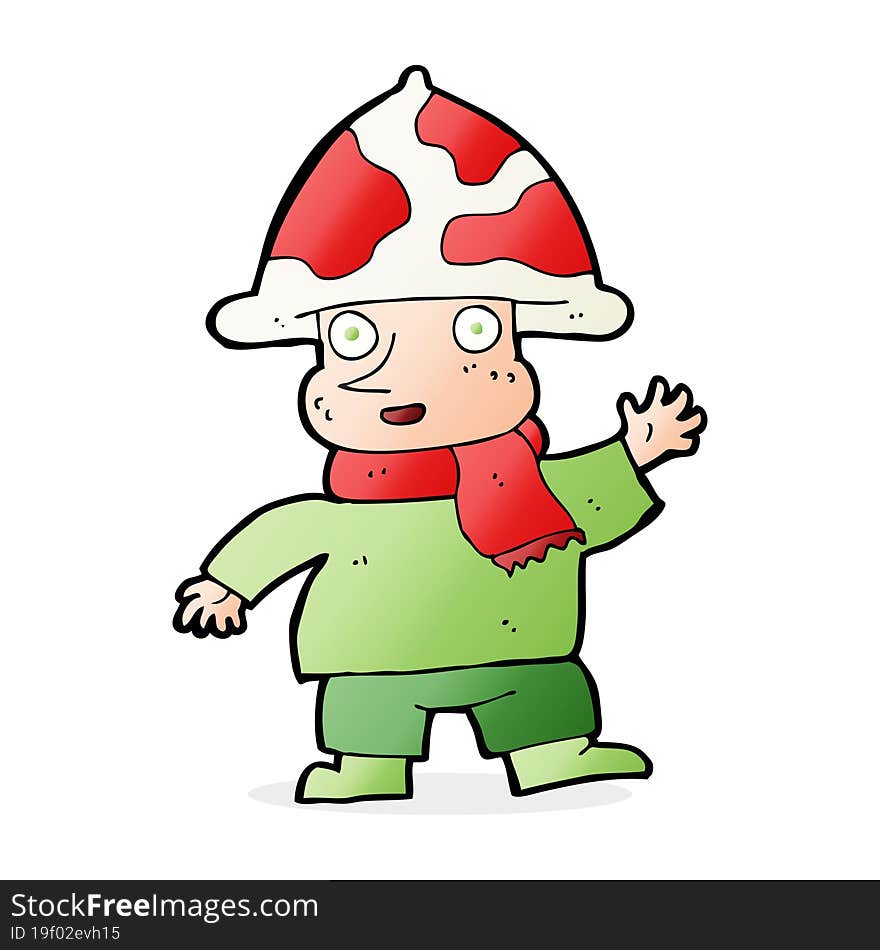 Cartoon Mushroom Man