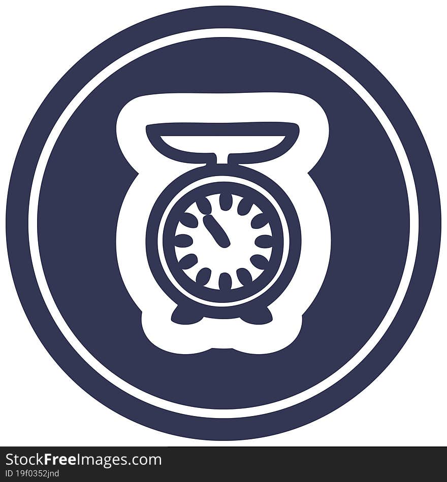 weighing scales circular icon