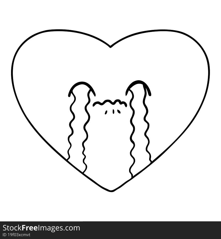 cartoon love sick heart. cartoon love sick heart