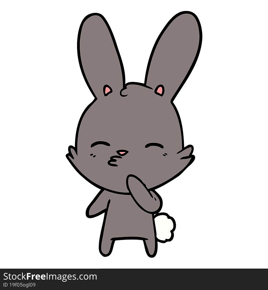 curious bunny cartoon. curious bunny cartoon