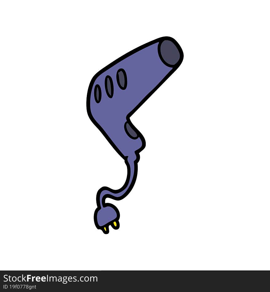 cartoon hair dryer. cartoon hair dryer