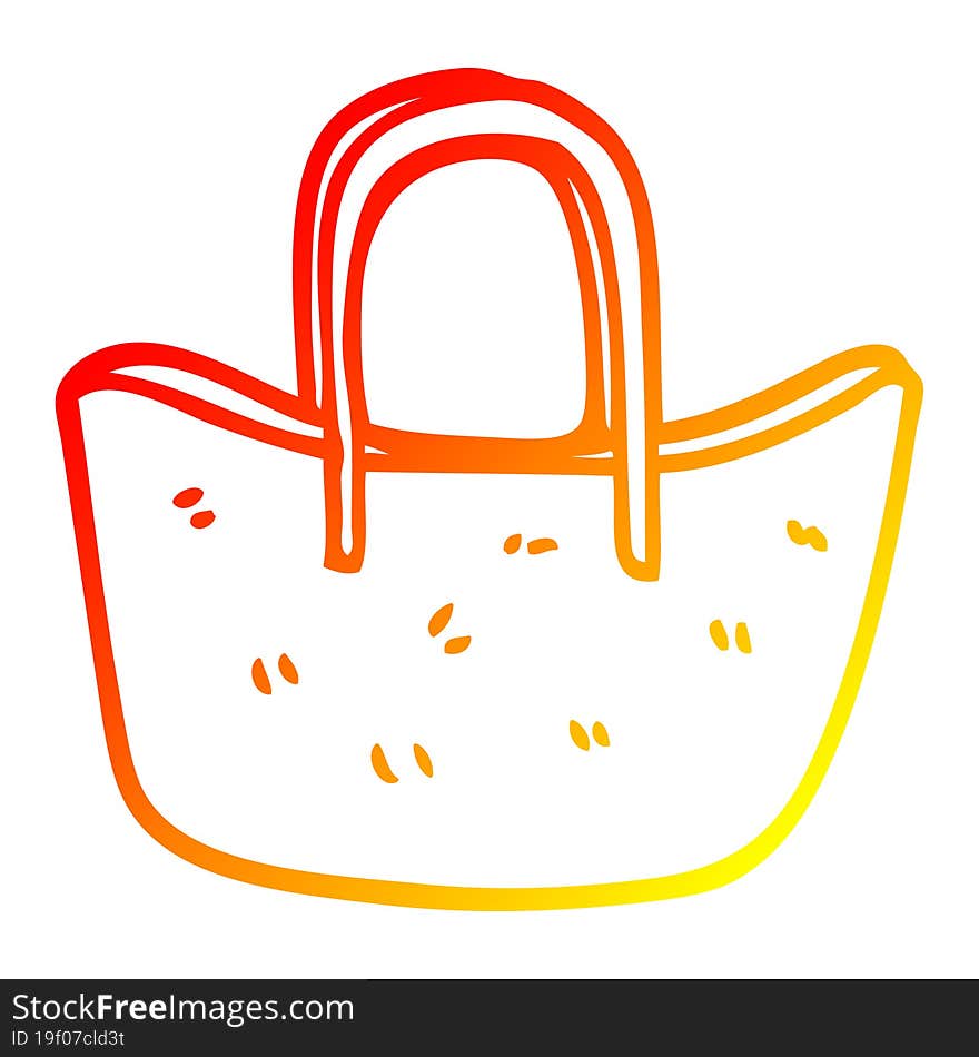 Warm Gradient Line Drawing Cartoon Woven Basket