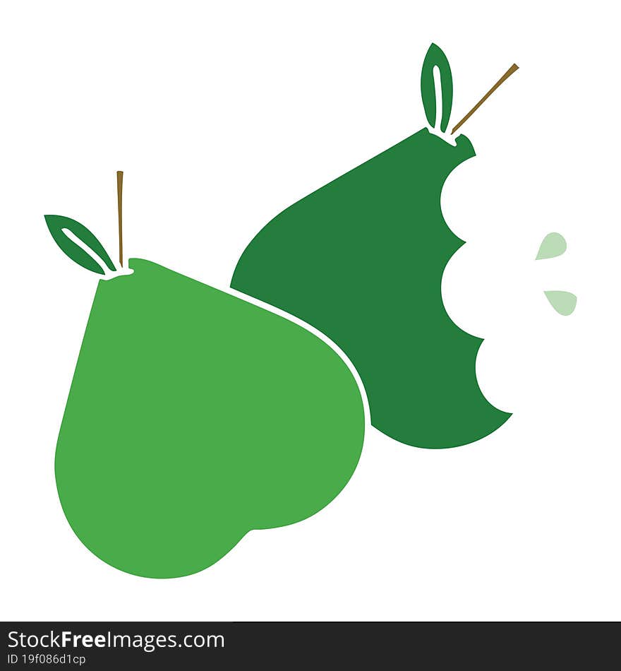 Flat Color Retro Cartoon Pears