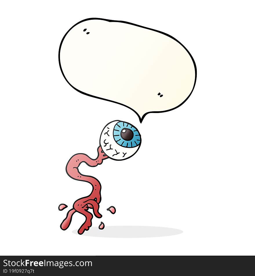 Speech Bubble Cartoon Gross Eyeball