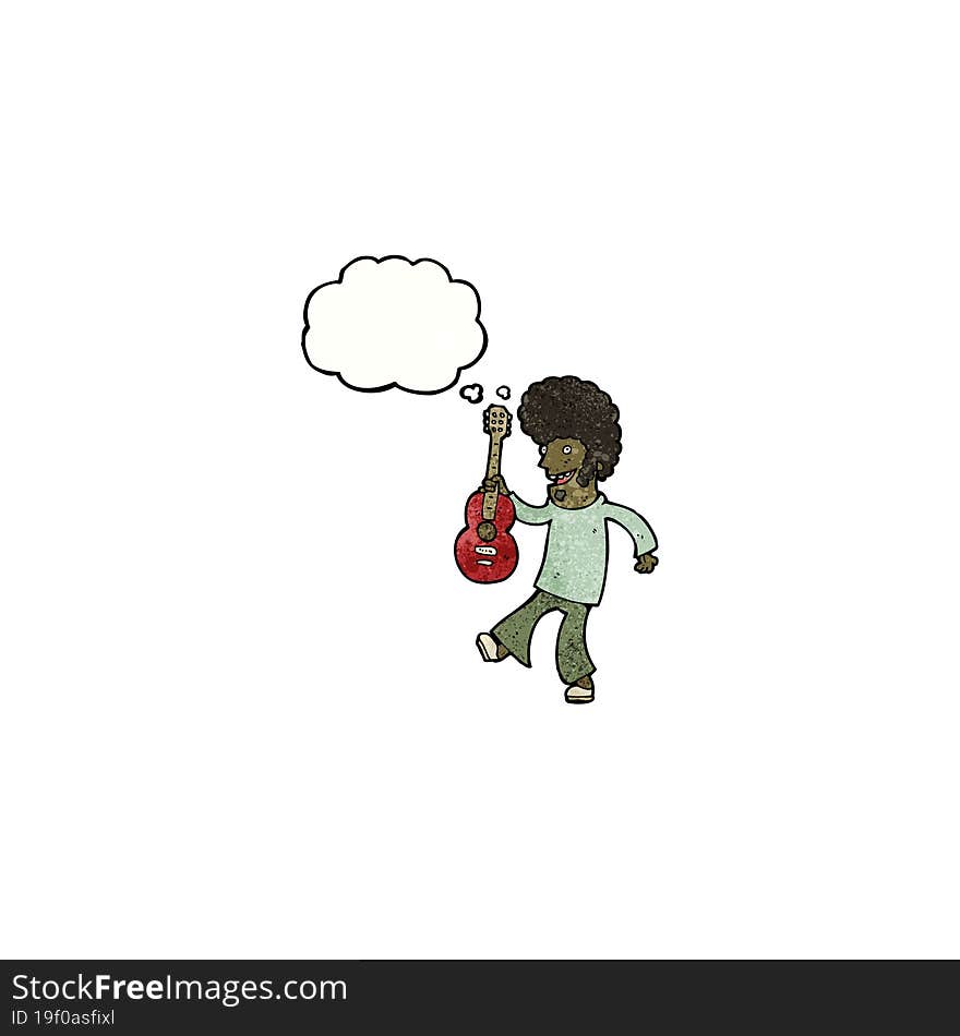 cartoon guitar player