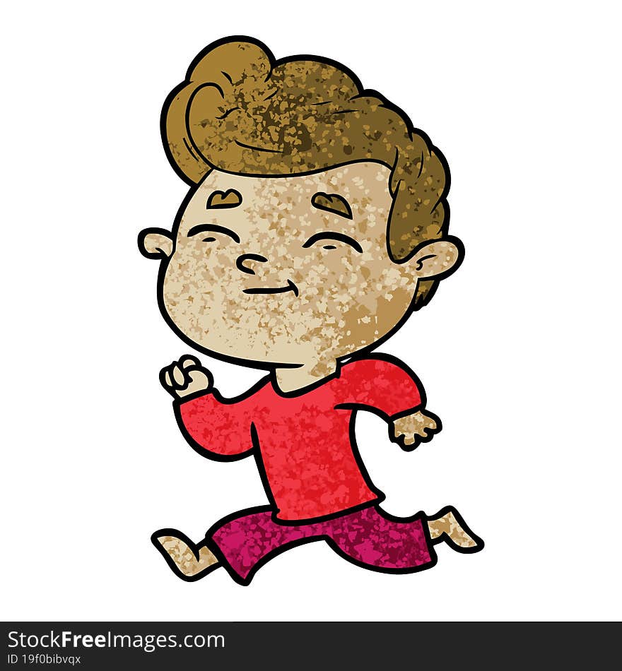 running cartoon man. running cartoon man