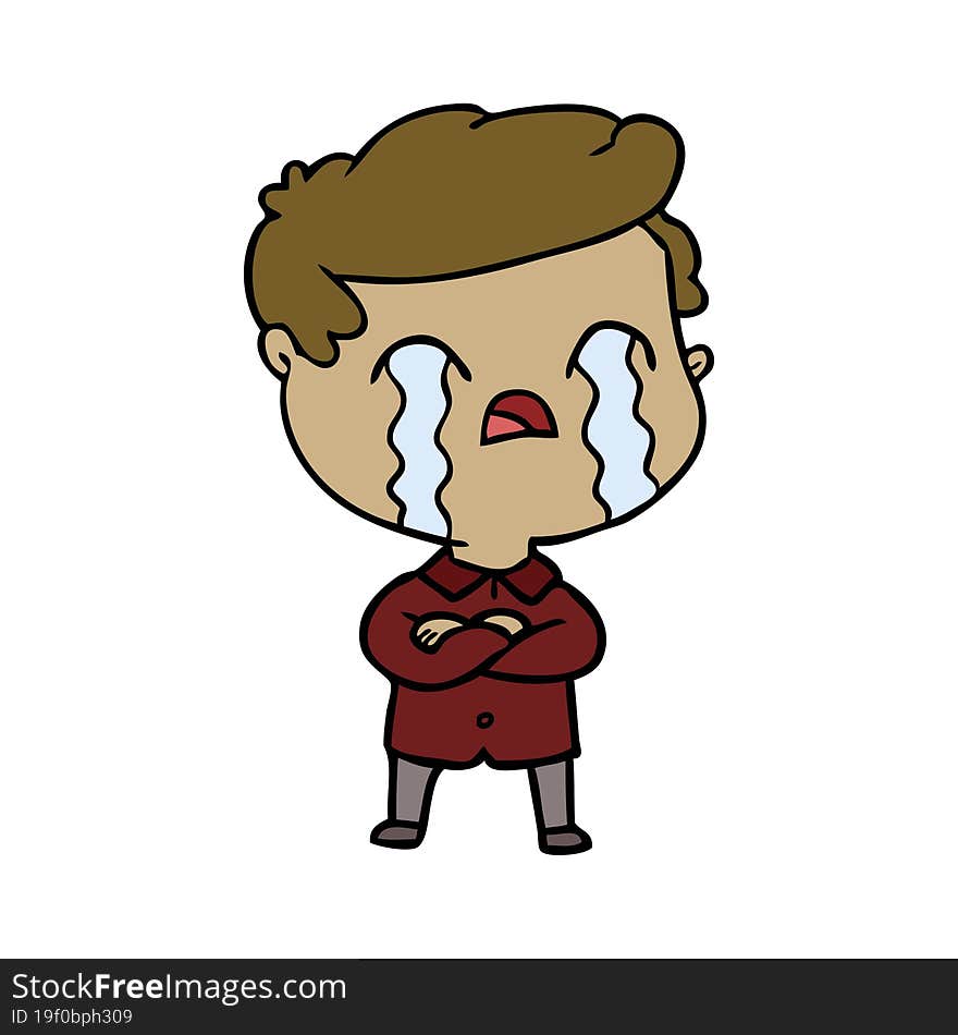 cartoon man crying. cartoon man crying