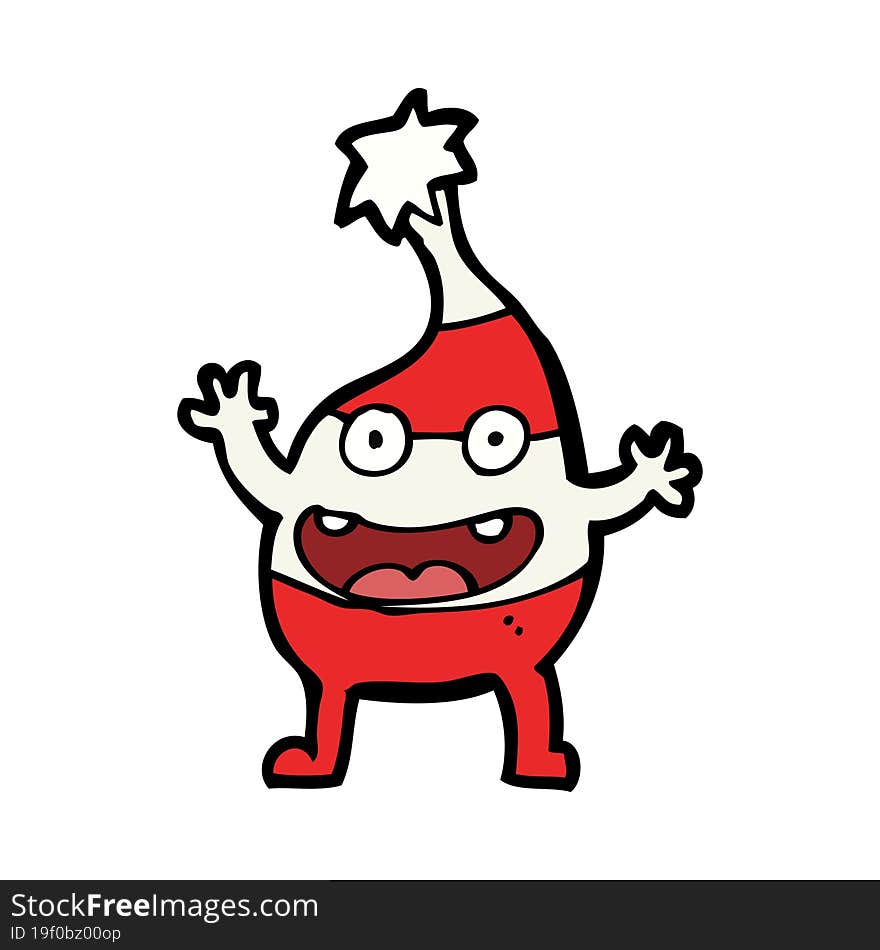 cartoon funny christmas creature