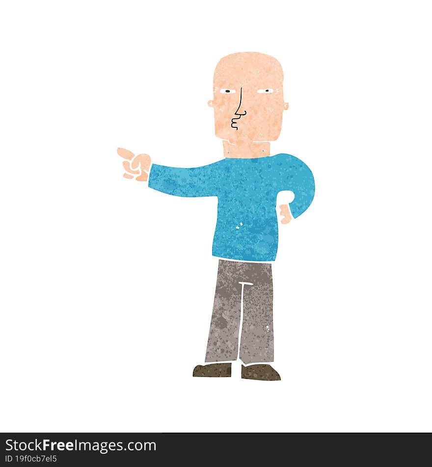 cartoon pointing man