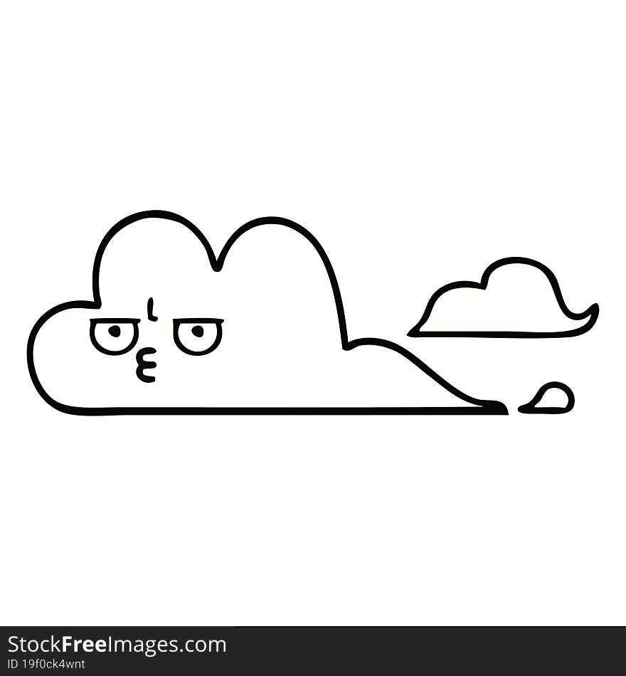 cute cartoon white cloud