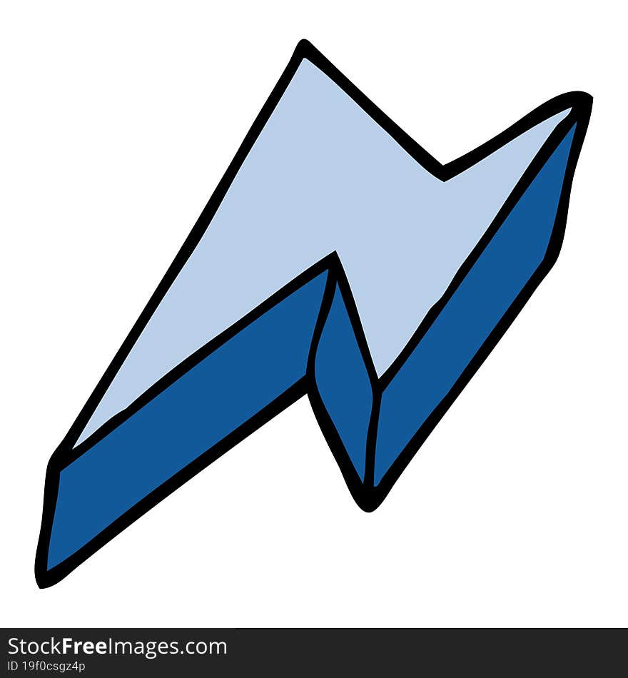 Cartoon Doodle Decorative Lightning Bolt