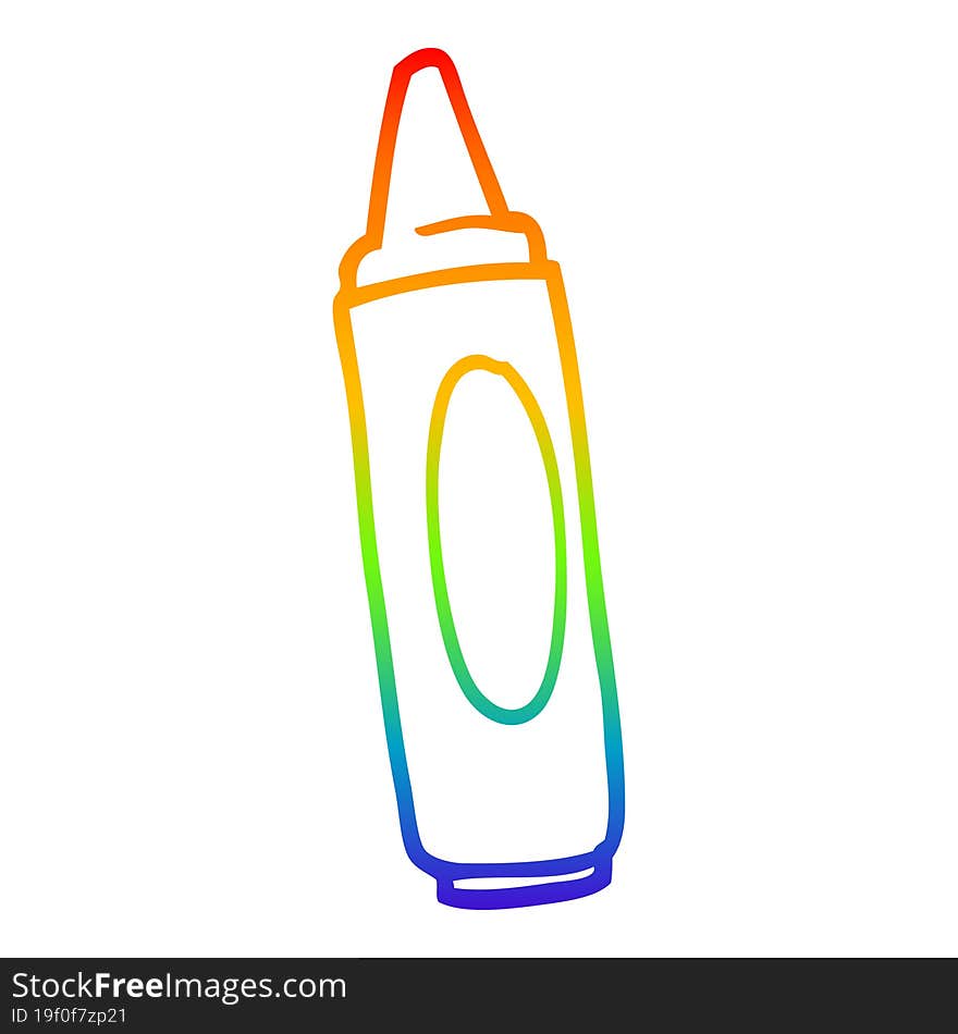 Rainbow Gradient Line Drawing Cartoon Coloring Crayon