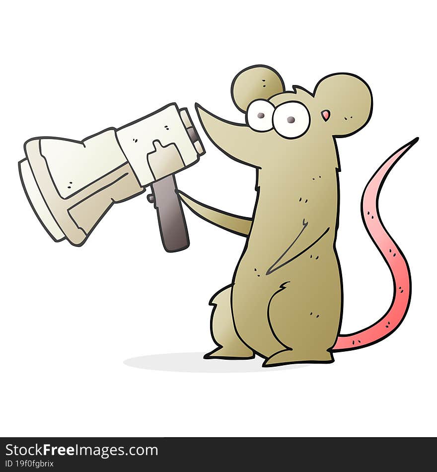 cartoon mouse with megaphone