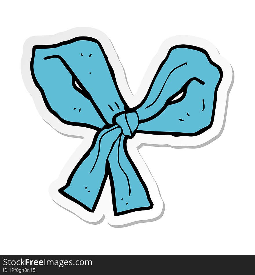 sticker of a cartoon pink bow