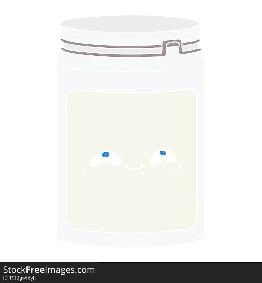 Flat Color Style Cartoon Glass Jar