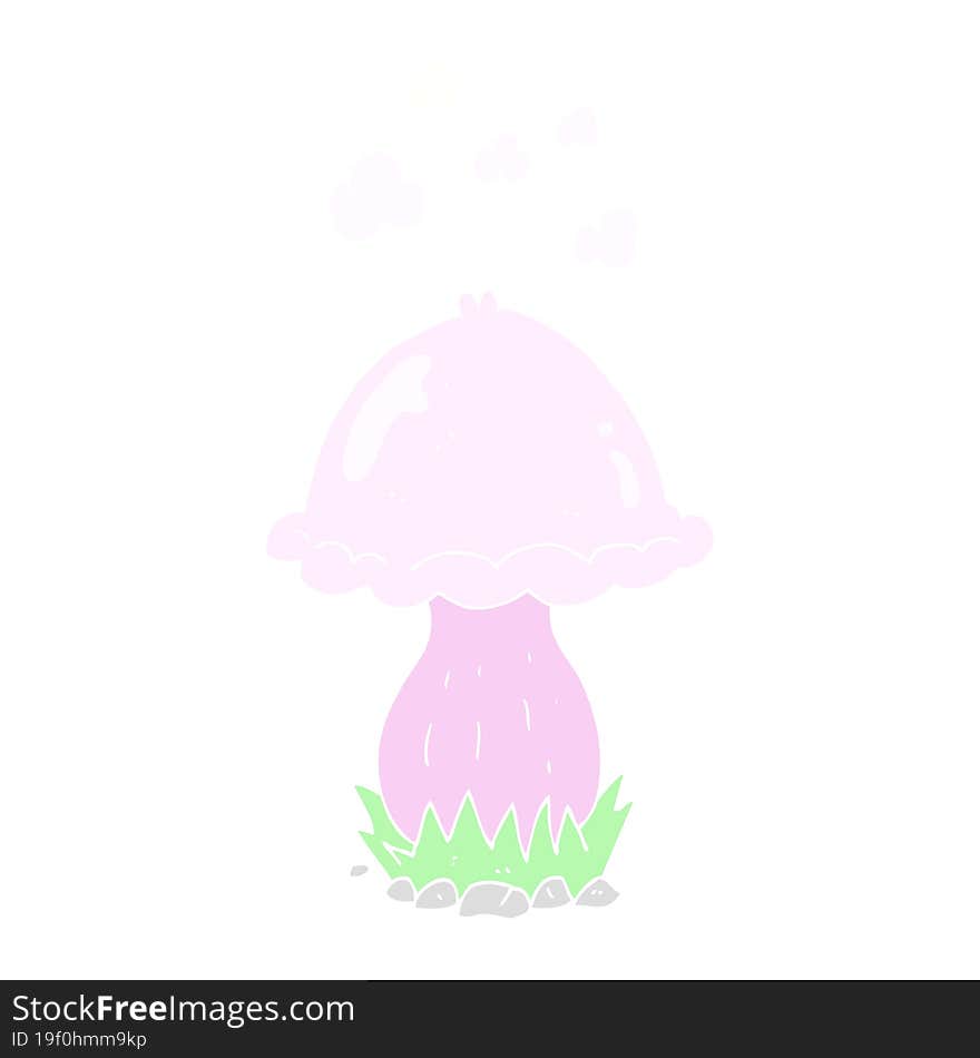 flat color illustration of toadstool. flat color illustration of toadstool