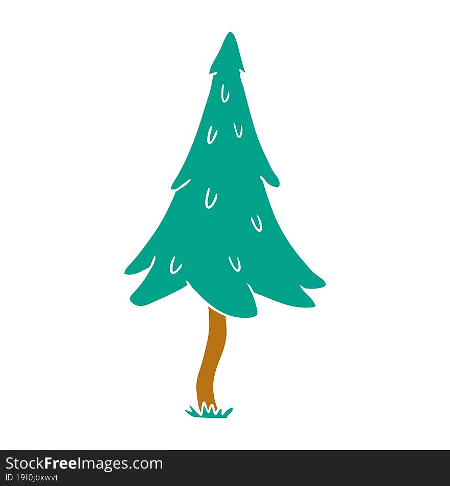 hand drawn cartoon doodle of woodland pine trees