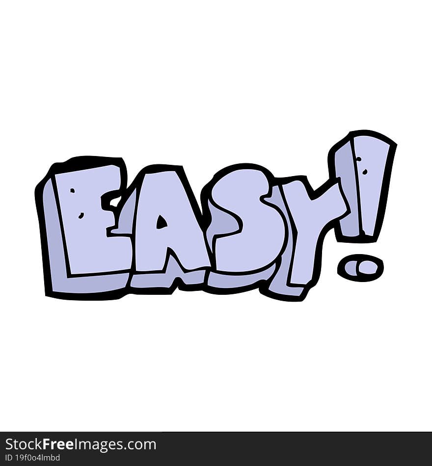 cartoon easy sign