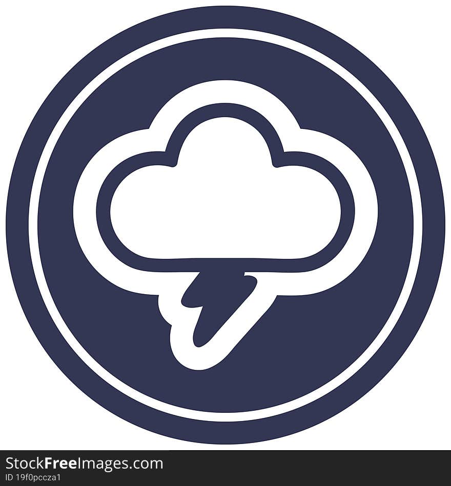 storm cloud circular icon