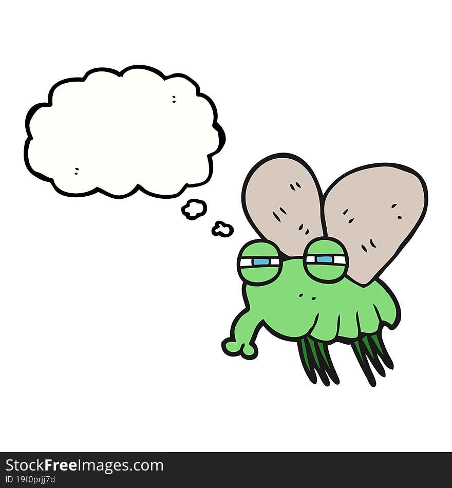 Thought Bubble Cartoon Fly