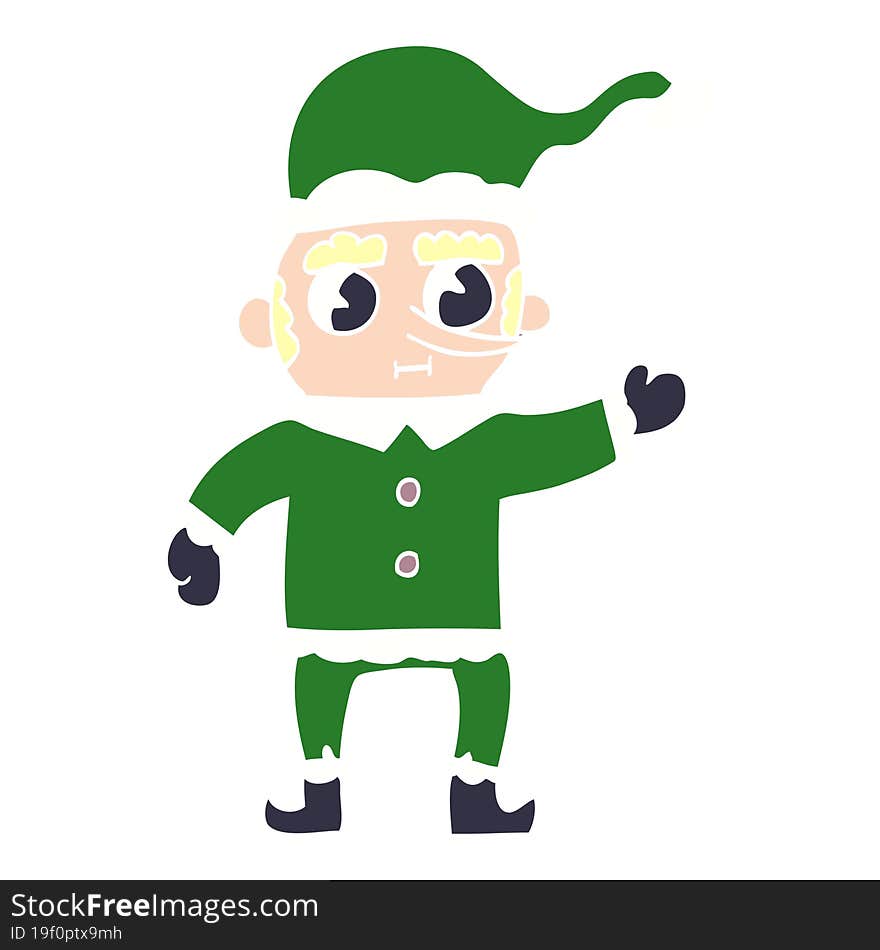 cartoon doodle christmas elf