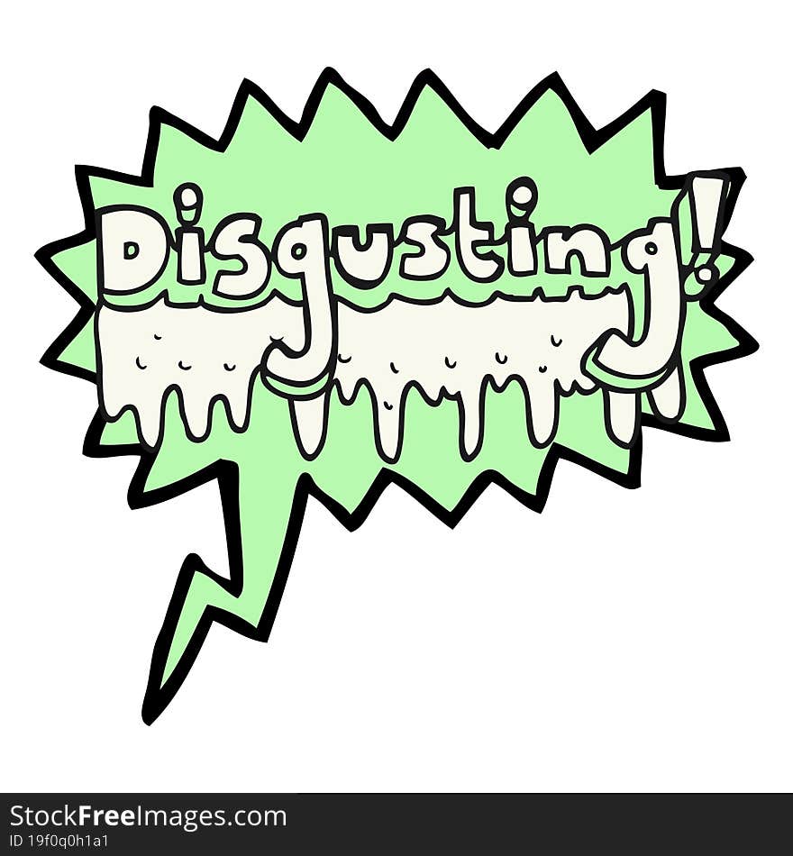 Speech Bubble Cartoon Disgusting Symbol