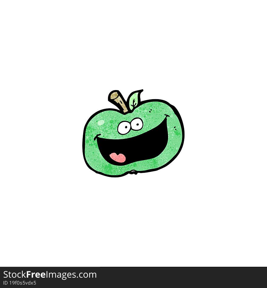 funny cartoon apple