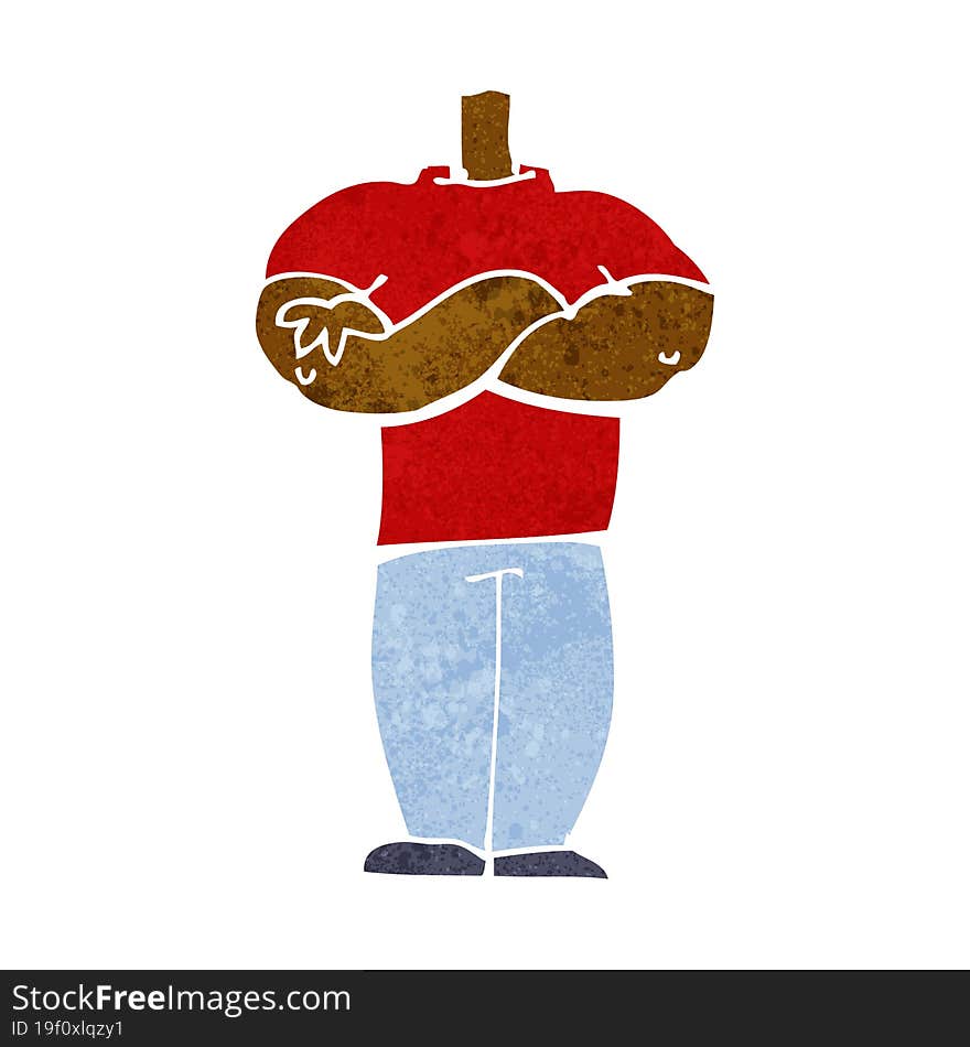 cartoon body with folded arms  (mix and match cartoons or add own photos