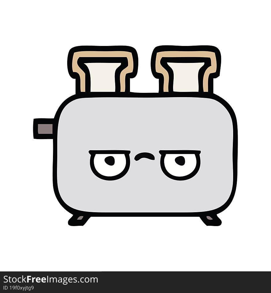 cute cartoon of a toaster