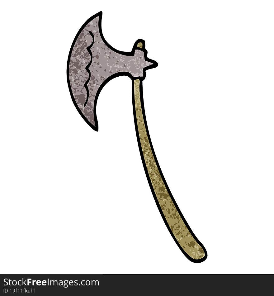 Cartoon Doodle Medieval Axe