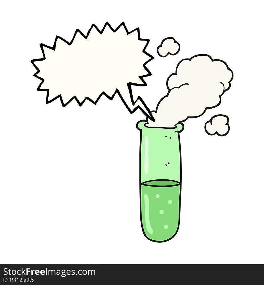 speech bubble cartoon science test tube